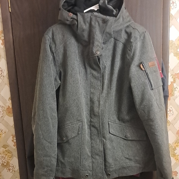 Roxy Women's extra large Gray Hooded Jacket winter - Picture 1 of 4